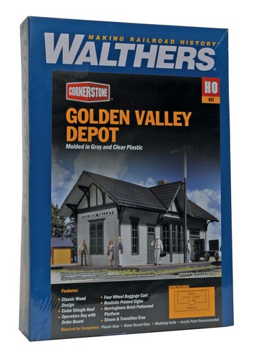 Kit de señal de tren WALTHERS CORNERSTONE ESCALA 1/87 HO 933-3532 GOLDEN VALLEY DEPOT - Imagen 6 de 6