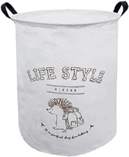 Hedgehog Laundry Hamper Storage Bin Canvas Fabric Collapsible Basket  Toys