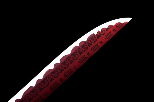 Red Sharp Chinese Kung Fu Sword Dragon Theme Broasword with boomerang 1095 Steel - Picture 9 of 9