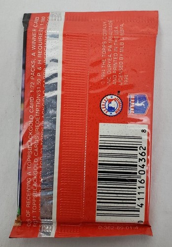Topps ~ 1994 Series 1 - Baseball Cards Pack 12 Cards - Unopened - 005 - Picture 5 of 8