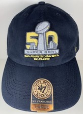 NFL Super Bowl 50 Gorra San Francisco Bay Area 47 Sombrero Ajustado Hombre’s L Balón de Fútbol