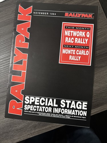 1994 Lombard RAC Rally Bundle Of Information Regulations Spectator Guides & Info - Picture 16 of 24