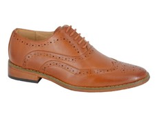 Boys Goor Oxford Brogue Shoes Formal Wedding Leather Lined Shoe Kids UK 11-5.5