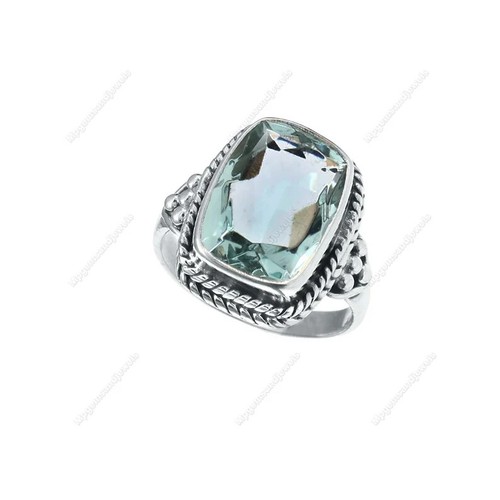 Aquamarine Ring 925 Sterling Silver Band& Statement Ring Handmade Ring All Size - Picture 10 of 10