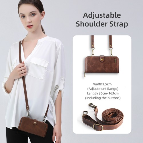 Detachable Wallet Case For Samsung Galaxy S25 S24 S23 Ultra Crossbody Card Slots - Picture 7 of 42