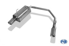 Fox Duplex Auspuff Sportauspuff Endschalldämpfer für Peugeot 206 Schrägheck/ 206