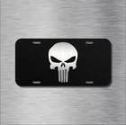 The Punisher USA US Carbon Fiber Vehicle License Plate Front Auto Tag NEW
