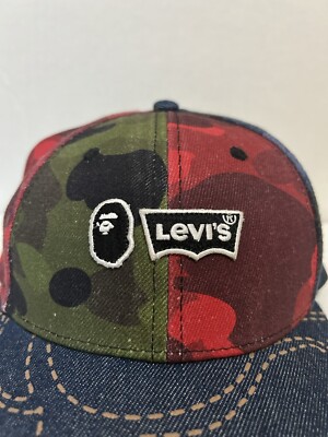 A BATHING APE×Levi's キャップ Levi's® X Bape Flat Brim Hat - Blue | Levi's® US