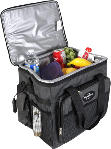 Electric Portable Cooler Plug in 12V Car Cooler Bag, 26 Qt (25 L) Black/Gray Sof - Picture 10 of 12