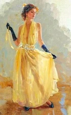 hand-painted Oil Painting Kstantin Razumov Girl Modern Abstract On Canvas 018