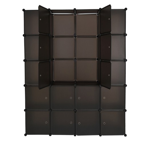 Stackable Cube Storage DIY Plastic Modular Closet Cabinet Storage Organizer Rack - Picture 25 of 31
