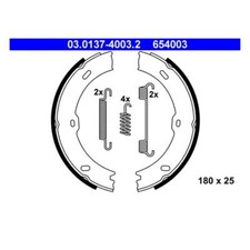 ATE 03.0137-4003.2 Bremsbackensatz Feststellbremse Hinten für VW Mercedes-Benz