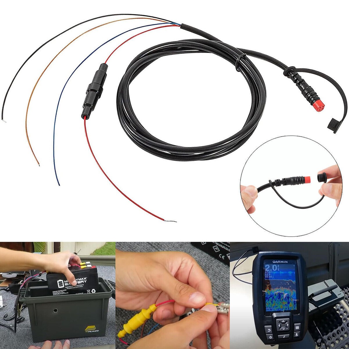 010-12199-04 Power/Data Cable for Garmin echoMAP Striker Series