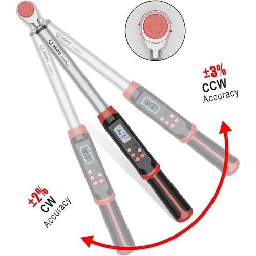 1/2 Zoll Digital Drehmomentschlüssel verstellbar 10-200NM Dual-Richtung mit Summer LED - Bild 4 von 6