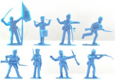 Timpo Recasts - 8 British Infantry - 54mm unpainted plastic toy soldiers