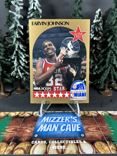 Tarjeta base 1990 NBA Hoops Magic Johnson Lakers All-Star West 18 - Imagen 1 de 2