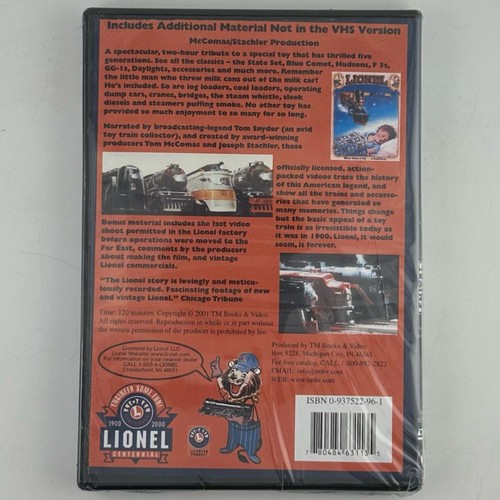 A Century Of Lionel Legendary Trains McComas Stachler Production DVD 2001 New - Imagen 2 de 6