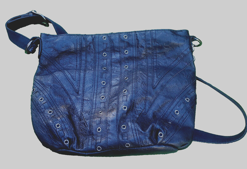 "Cabin Creek" Women’s Handbag-Black Genuine Leather Adjustable Strap/Stud accent
