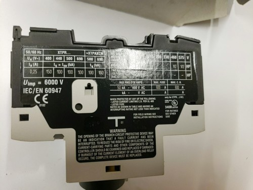 NUEVO Protector de Control de Motor Eaton XTPT025BC1 MMP Marco Trans Clase B 10 20-25A - Imagen 5 de 8