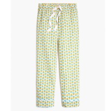J. Crew NWT 59.50 Cropped Cotton Pajama Pant in Warm Honey Meridian Blue  Sz S