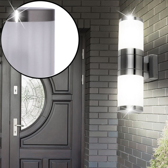 Led 20w Stainless Steel Outside Light House Wall Lamp Up Down Spot Stainless Steel Outdoor Led Light Patio Wall Lighting Curled Energy Saving Lamp