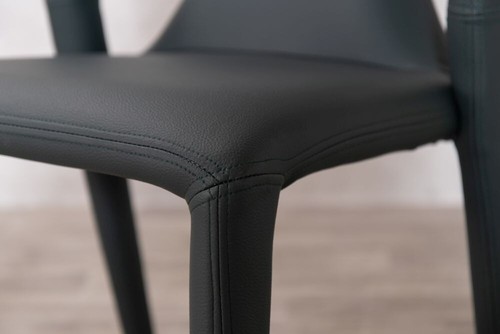 OCEAN GREEN FULLY UPHOLSTERED DINING CHAIR FAUX LEATHER EASY CLEAN - Picture 11 of 13