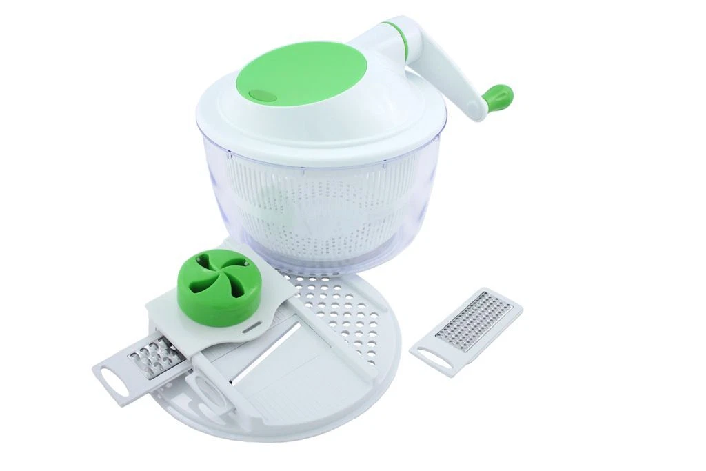 Salad Cutter Maker Set 8pc Deluxe Salad Spinner & Mandolin Vegetable Food Slice