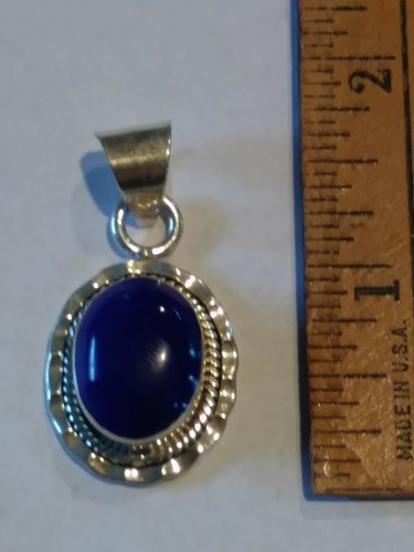 Sterling Silver 925 Pendant - Unique and Stunning - Blue Center Stone #5 - Picture 3 of 6