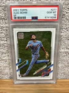 2021 Topps Alec Bohm SP Photo Variation #277 Rookie RC PSA 10 Gem Mint