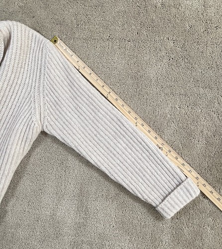 L.L. Suéter cárdigan beige tejido acanalado lana Shetland vintage de Bean para mujer’ M - Imagen 7 de 10