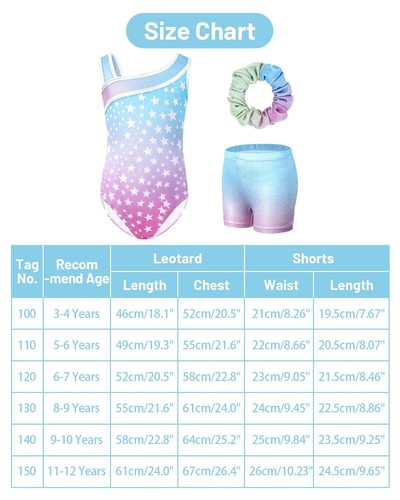 JiAmy Girls Gymnastics Leotards Glitter Ballet Dance Unitards Biketards Activ... - Picture 7 of 7