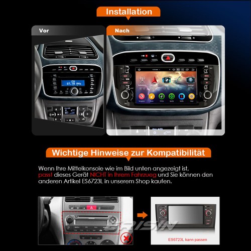 4GB+64GB Android 13 Autoradio Navi Wifi DSP DAB+ CarPlay Fiat Grande Punto Linea - Bild 3 von 24