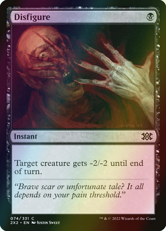MTG Disfigure Foil ** Double Masters 2022 ** English (NM) | eBay