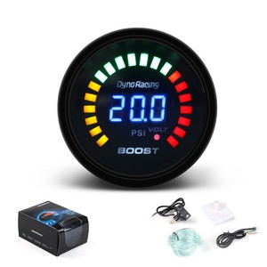 Universal 52mm 2/'/' LED Digital Display Pressure Turbo Boost Gauge Meter DC12V