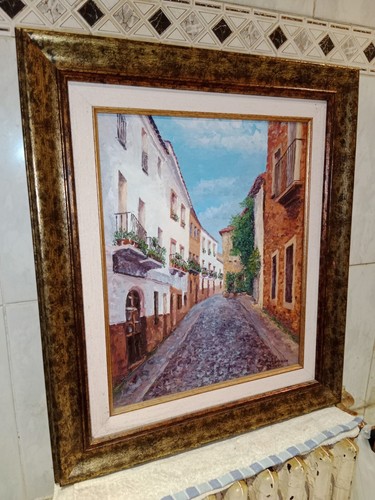 Cuadro oleo sobre Lienzo,firmado A Verdasco. 49x57 cm. - Imagen 1 de 5