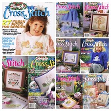 Simply Cross Stitch Magazine Lot 9 Issues 1992 to 1994 Vintage Many Projects