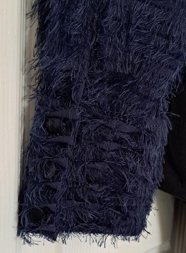 Deborah Lyons Eyelash Bodysuit Women's Size UK 10 Long Sleeve Blue Made UK BNWOT - Picture 7 of 10