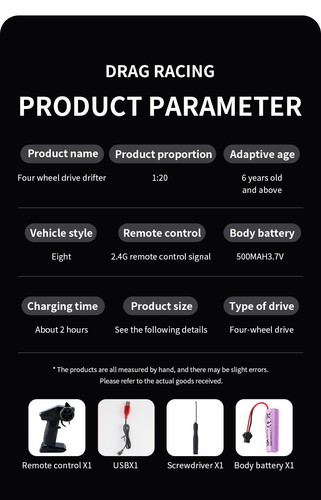 1:20 4WD 2.4G High Speed GTR RC Electric Drift Car AE86 Racing Vehicle Toys Gift - Picture 24 of 32