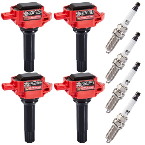 4 Pack Ignition Coil & Spark Plug for Subaru Forester Impreza Legacy Scion FR-S - Picture 10 of 19