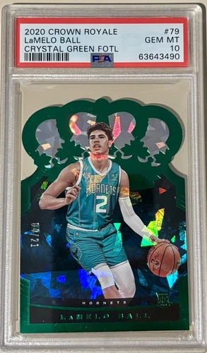 2020 Crown Royale Lamelo Ball FOTL Crystal Green /21 PSA 10