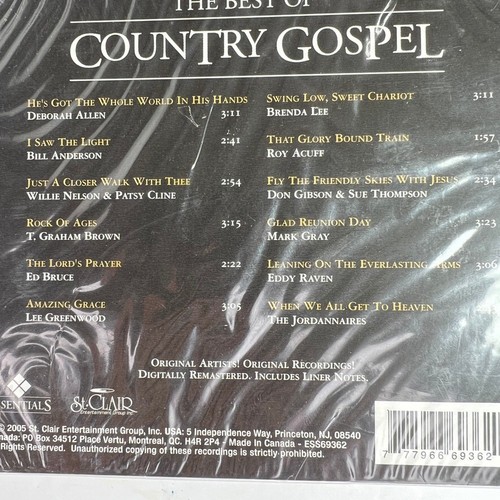 Best of Country Gospel Essential CD Willie Nelson Patsy Cline Lee Greenwood - Picture 5 of 5