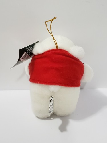 Coca Cola Bear Plush Ornament 1997 5" Polar Bear w/ Coke Bottle Stuffed Animal - Picture 2 of 10