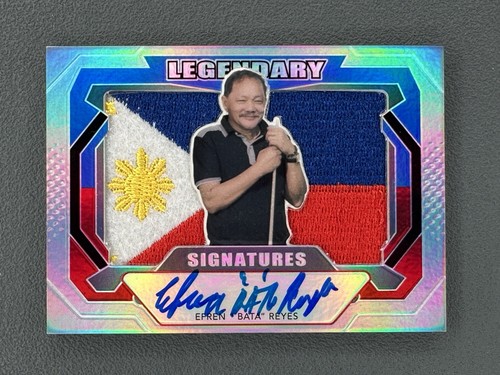 EFREN "BATA" REYES FLAG PATCH LEGENDÄRE SIGNATUREN #'d! 29/30 Auto COA PSA / DNA