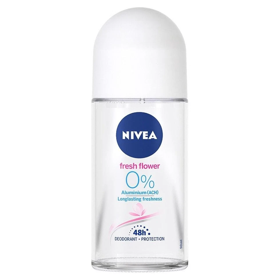 NIVEA Fresh Flower Roll On Deodorant 50mL 3 Pack - Image 2 of 3