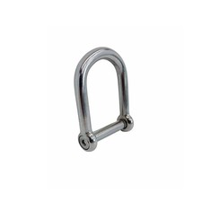 15/32" Screw Pin Wide D Shackle No Snag Pin 2,850 Lbs WLL Stainless Steel T316