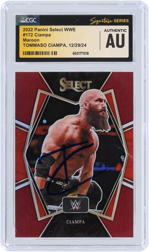 Tommaso Ciampa WWE Signed 2022 Panini Select Maroon Prizm #172 #/149 CGC Card
