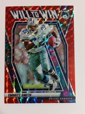 2021 Panini Mosaic Red Prizm Will To Win  Dallas Cowboys WW-18 Emmitt Smith