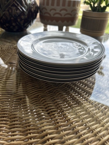 Restoration Hardware The New Yorker 8" Cocktail Plates Themed Cartoons 6pc. EUC! - Picture 9 of 11
