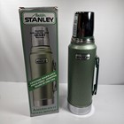 Vintage Aladdin Stanley A-944DH Quart Vacuum Steel Bottle Thermos Green With Box