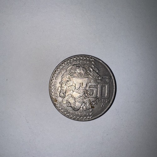 Moneda De 50 Pesos 1982 Diosa Del Templo Mayor de Mexico Coyolxauhqui - Picture 4 of 14
